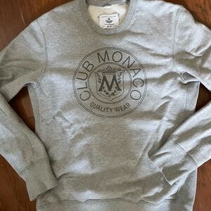 Club Monaco Reigning Champ Gray Crewneck Sweater size men’s XS made in Canada